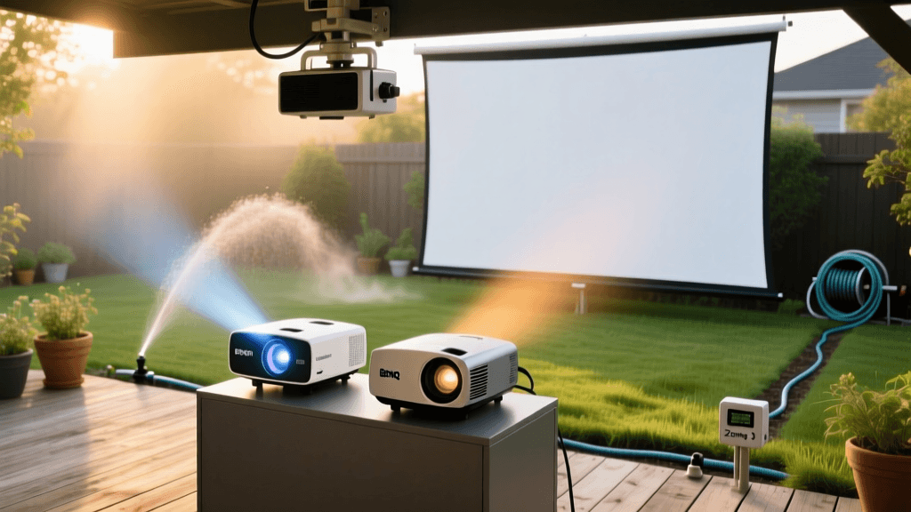 Epson vs BenQ Outdoor Projectors 2026: Lumens & Irrigation Setup