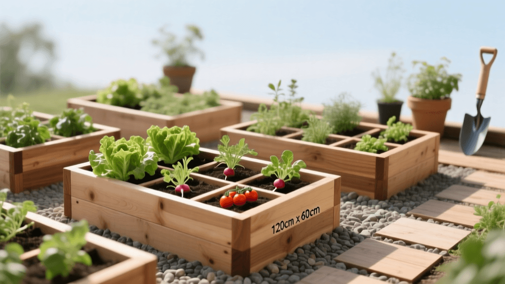 Small Space Raised Bed Garden Design and Layout Planning