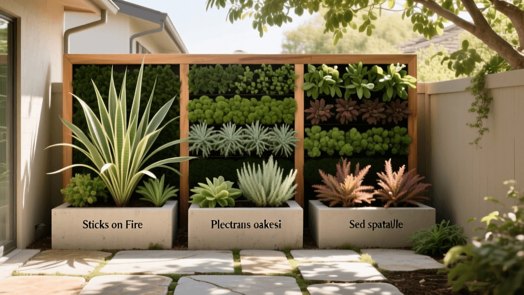 Small Yard Privacy Screen With Vertical Gardens