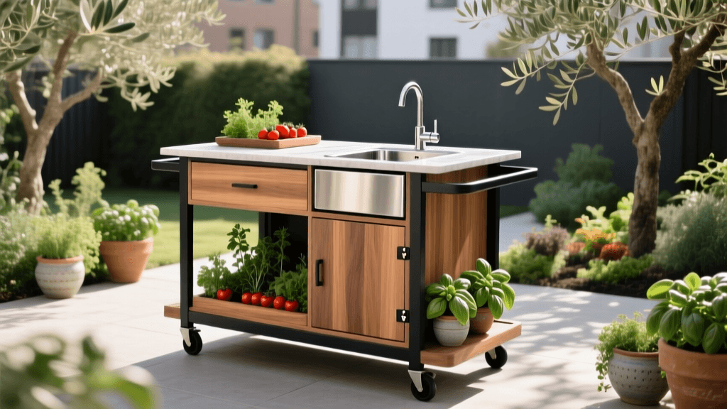 2026 Outdoor Bar Cart Setup: Weatherproof Sink & Foodscaping