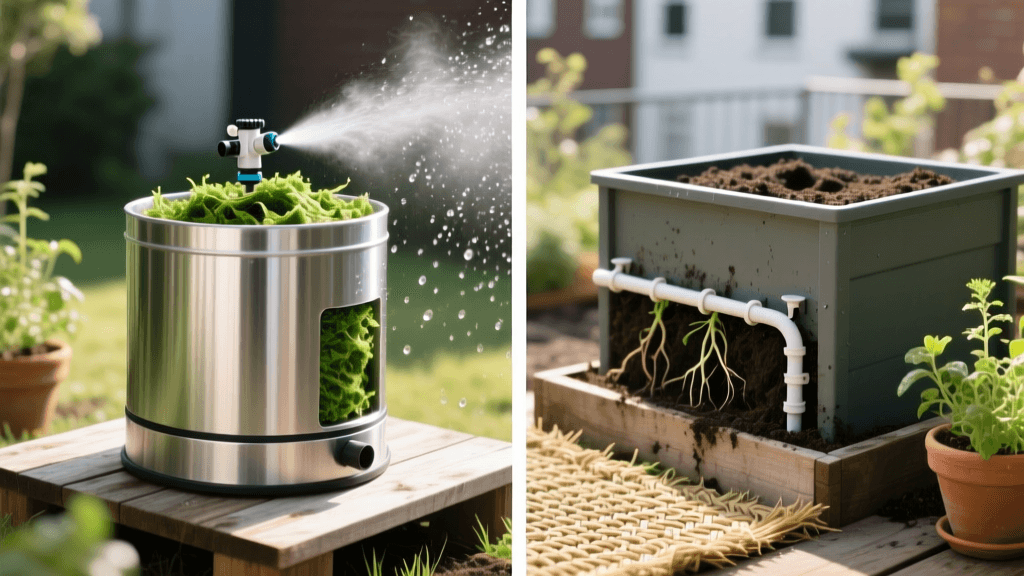 Tumbling vs Stationary Compost Irrigation Setup 2026
