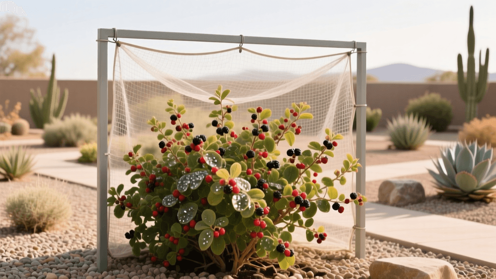 Protecting Xeriscape Berry Bushes With Netting 2026