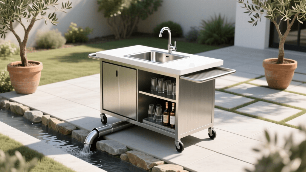 2026 Outdoor Bar Cart: Sink Plumbing & Drainage Pipe Setup