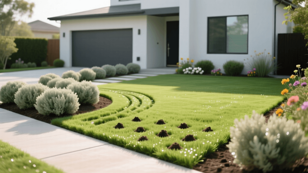 2026 Front Yard Makeover: Shrub Borders, Aeration & Seeding