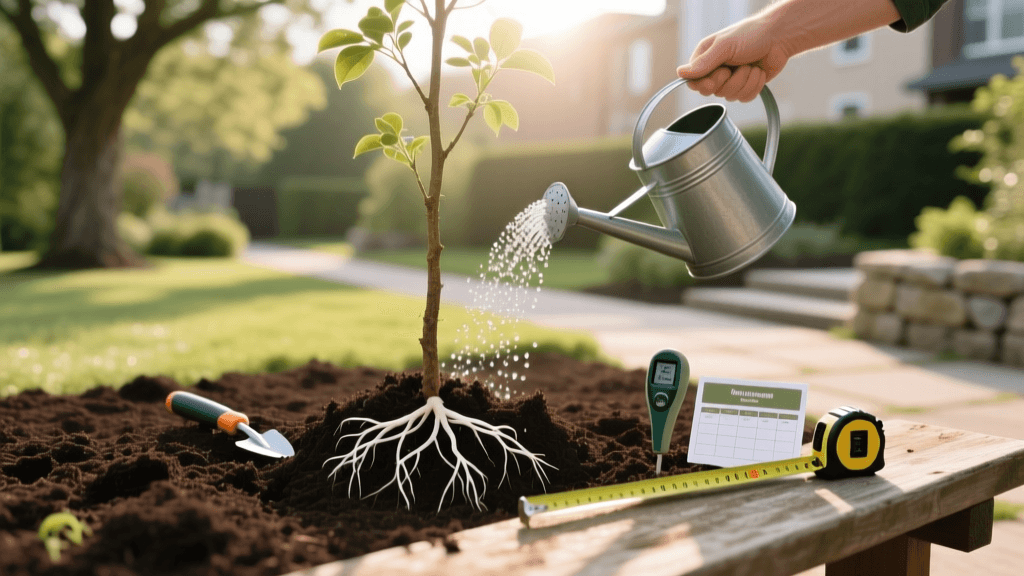 How to Properly Mulch and Water Newly Planted Trees