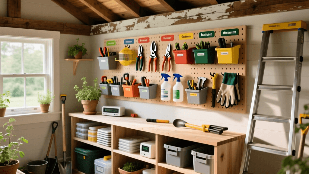2026 Pegboard Shed Organization for Tree Web Worm Control