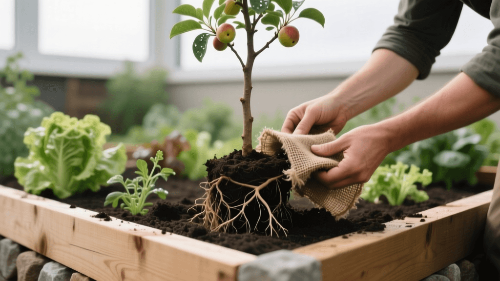 2026 Tree Root Ball Prep & Burlap Removal for Raised Beds