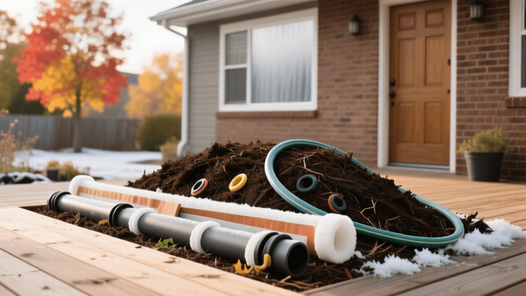 Fall Winterization 2026: Mulch Pipe Insulation & Weatherstripping