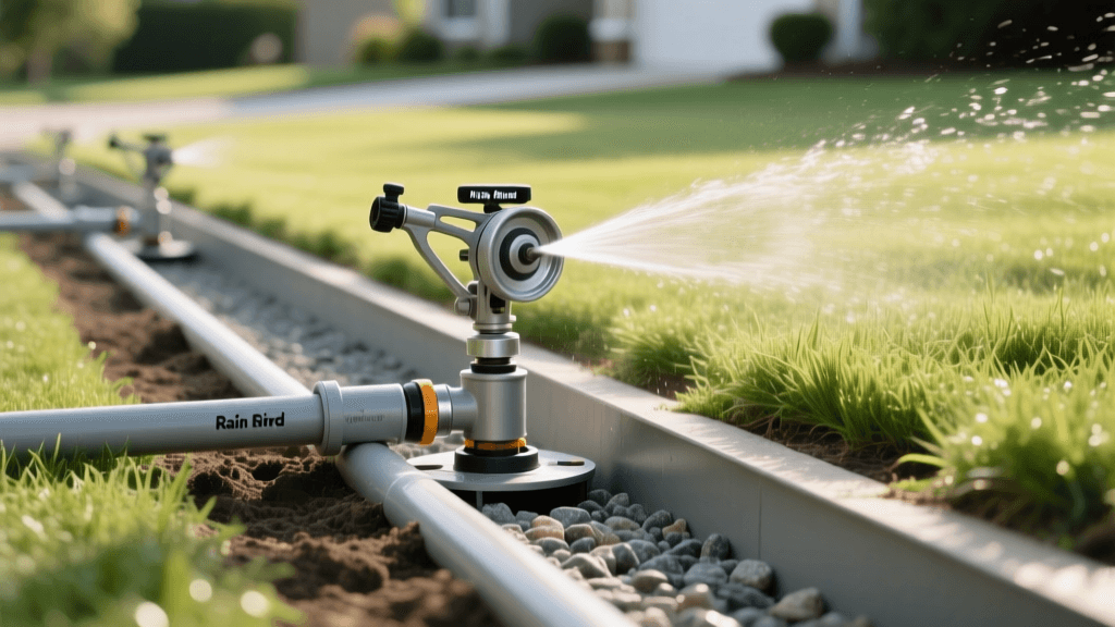 Rain Bird Rotary Sprinkler Adjustment Near French Drains 2026