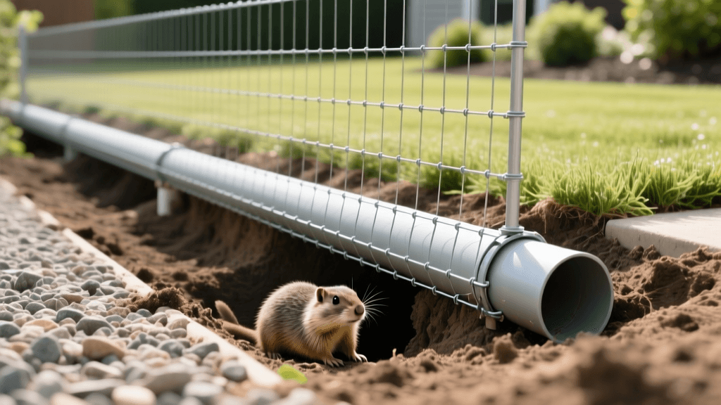 Groundhog Exclusion: L-Footer Fences Near Drainage Pipes 2026