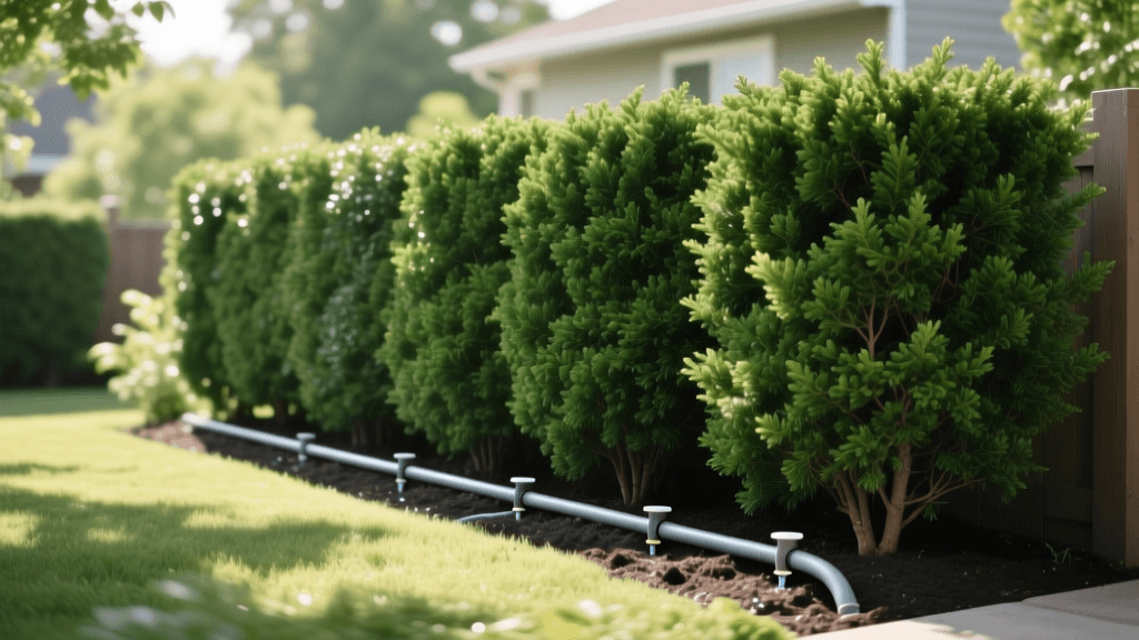 Irrigating Green Giant Arborvitae Privacy Screens in 2026