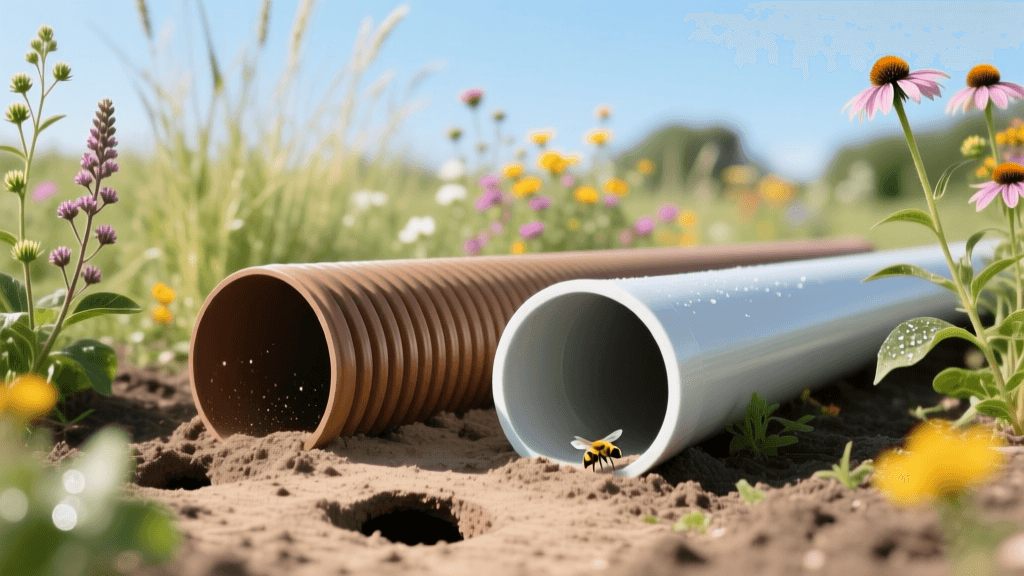 Corrugated vs PVC Drainage Pipe for Pollinator Gardens 2026