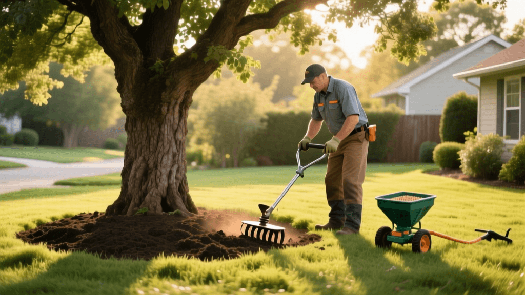 Aerating Lawns Around Trees: Protect Roots While Overseeding