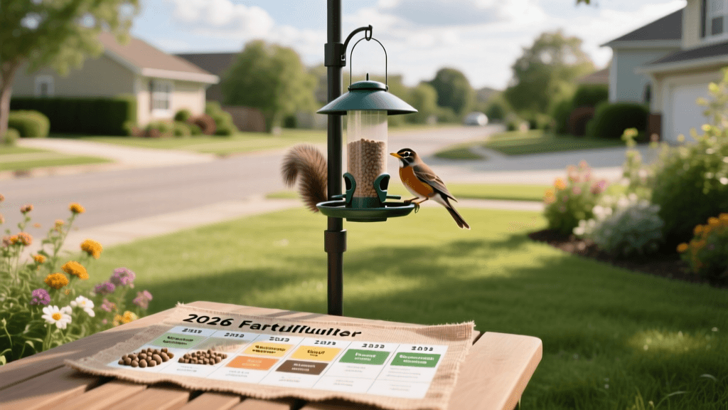 2026 Fertilizer Schedule For Pole-Mount Bird Feeders