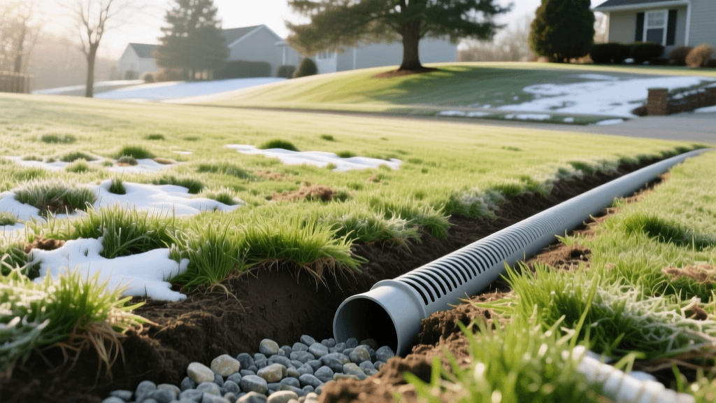 Prevent Snow Mold & Spring Lawn Recovery: French Drain Tips 2026
