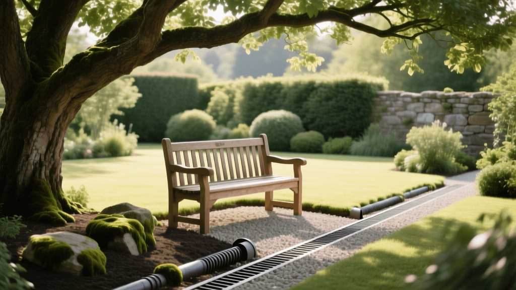 2026 Garden Bench Placement: Shade, Focal Points & Drain Pipes