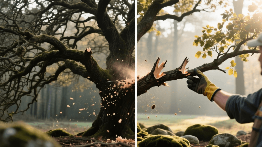 Overgrown Oak Tree Pruning: A Before and After Guide