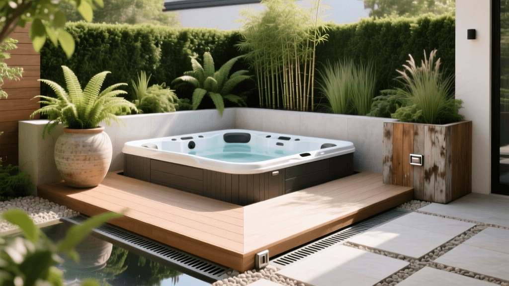 Hot Tub Privacy Screens & Drainage: 2026 Container Guide