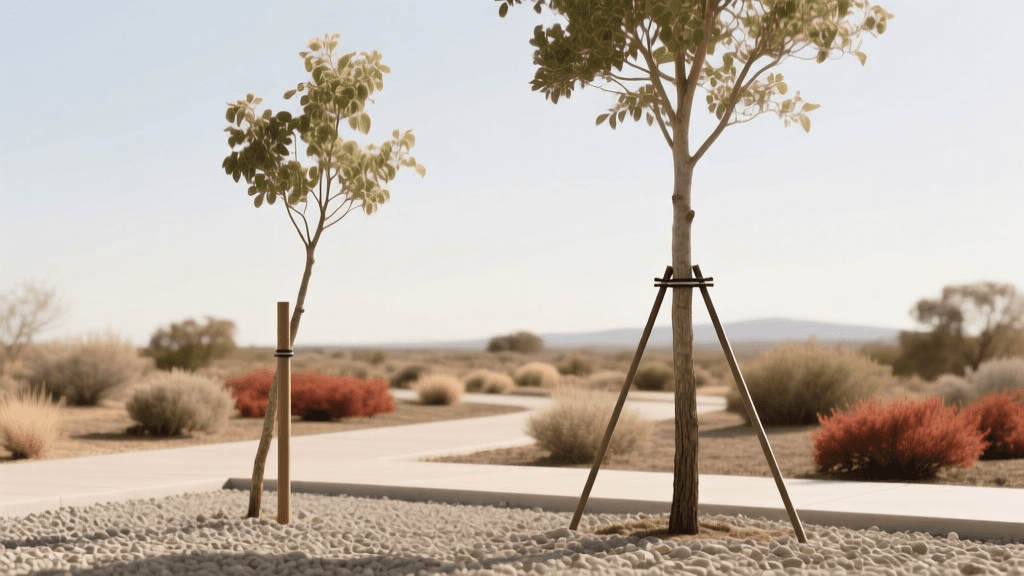 Young Tree Staking Guide 2026: Single vs Double Stake for Fire Zones