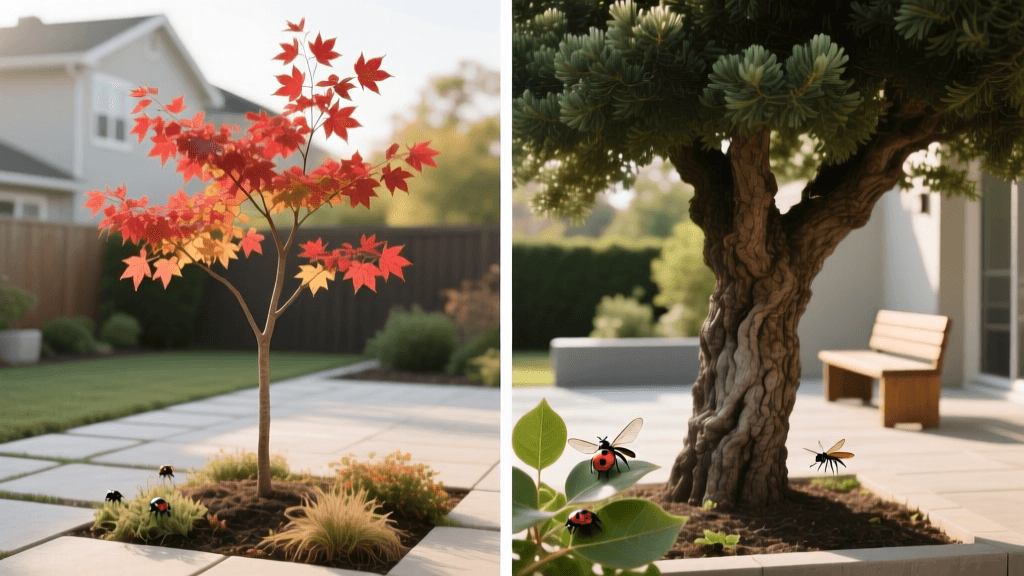 Red Maple vs Live Oak 2026: Small Yard Bio-Control Guide