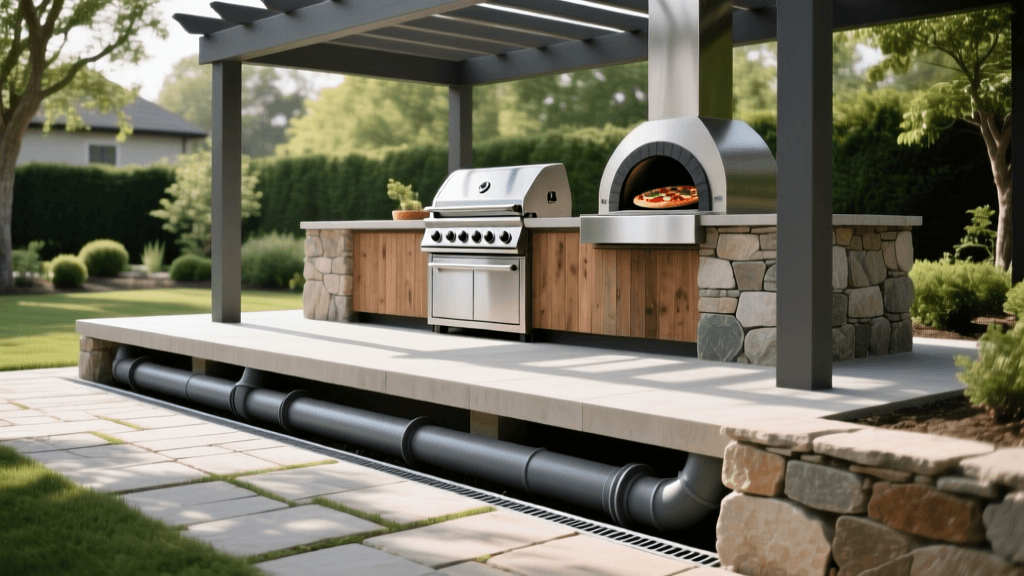 Outdoor Kitchen Drainage: 2026 Grill & Pizza Oven Guide