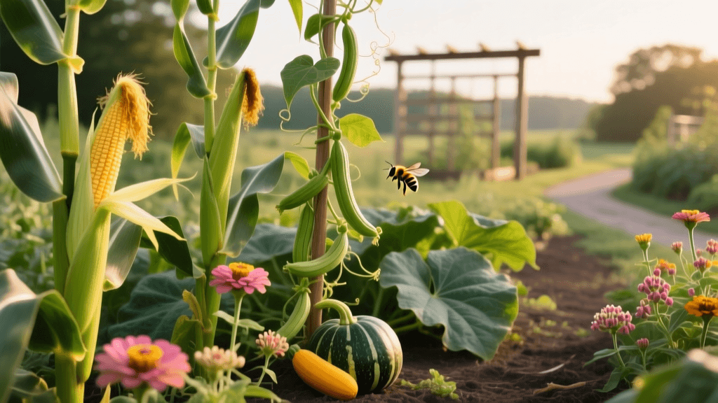 Three Sisters Pollinator Garden 2026: Corn, Beans & Squash Guide