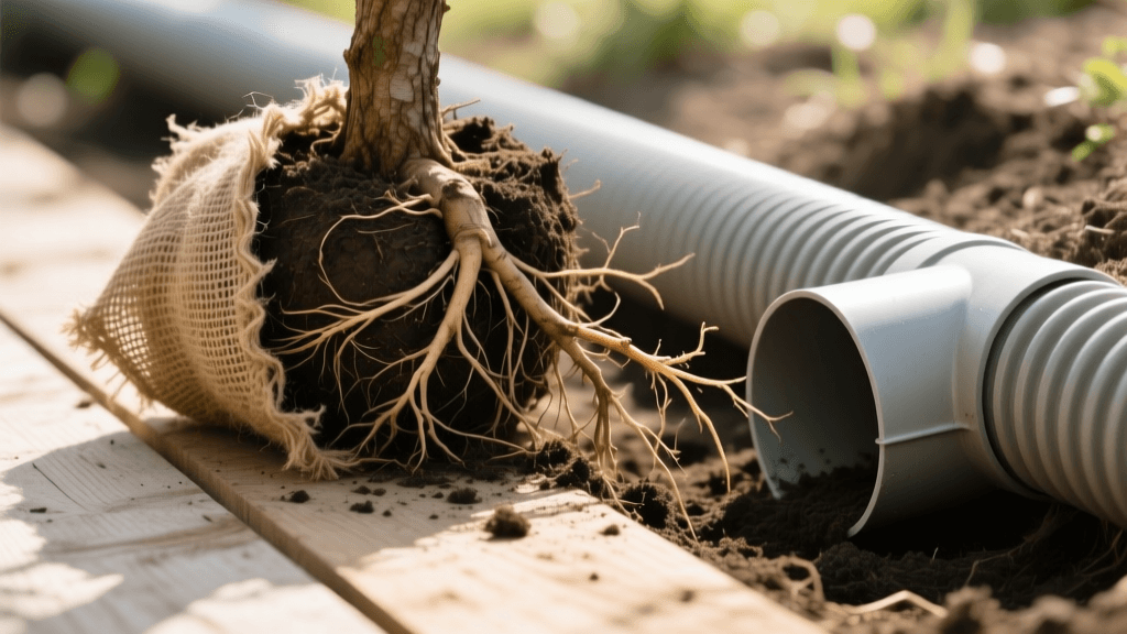 2026 Guide: Root Ball Prep and Burlap Removal Near Drain Pipes