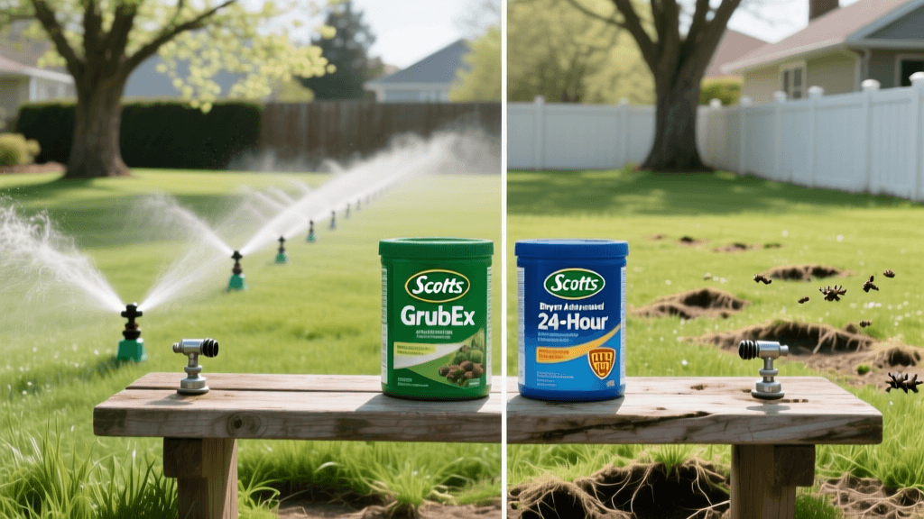 Irrigating Grub Control 2026: Scotts GrubEx vs Bayer