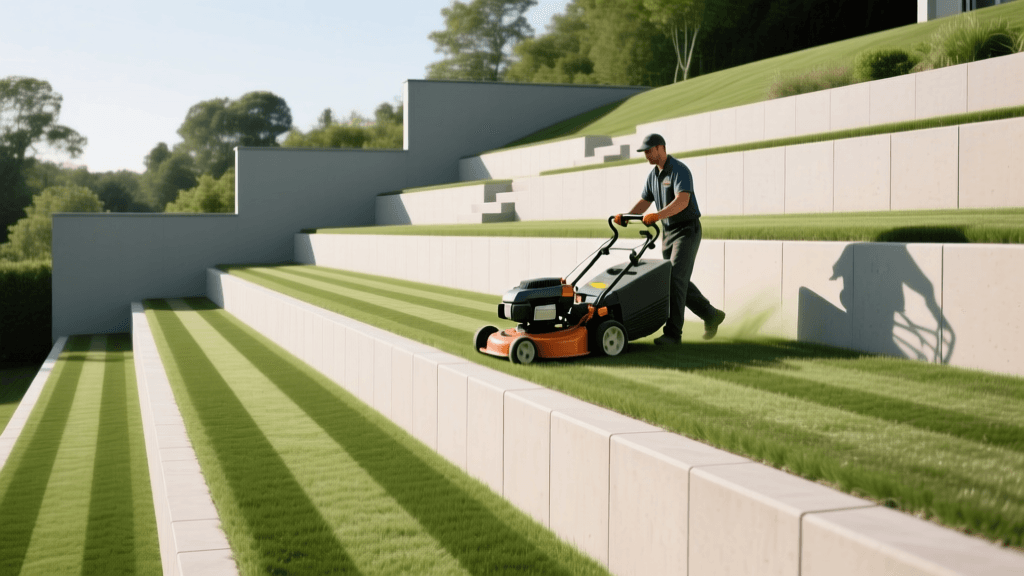 Mowing Terraced Lawns: Segmental Retaining Wall Patterns 2026