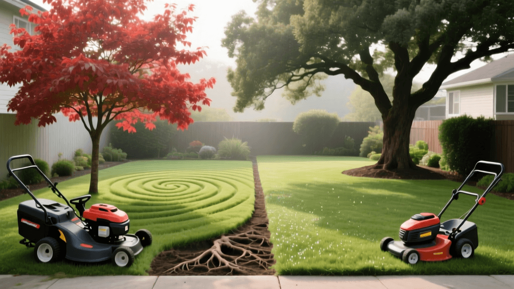 Red Maple vs Live Oak: 2026 Small Yard Mowing Guide