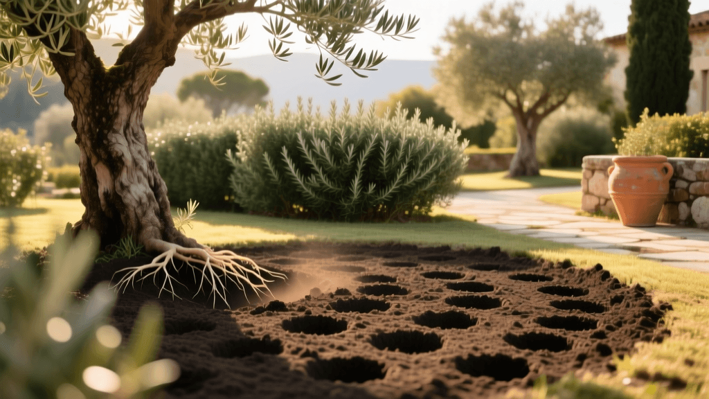 2026 Core Aeration Guide For Olive Trees & Rosemary Hedges
