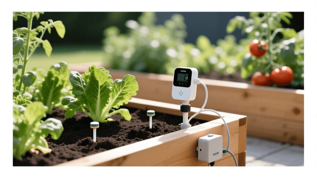 Smart Irrigation and Soil Sensors for Raised Bed Gardens