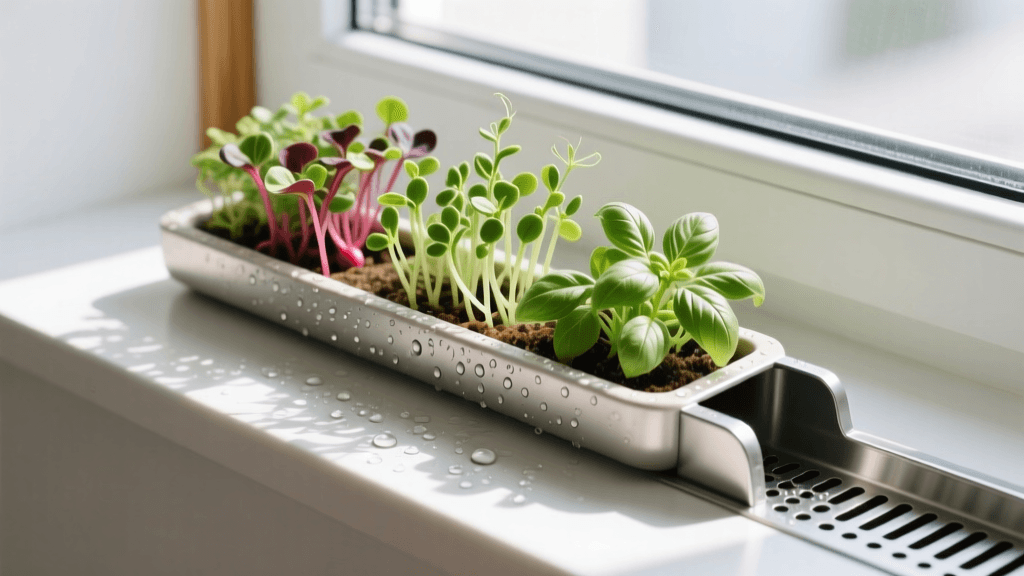 Windowsill Microgreens: French Drain Catchment Guide 2026