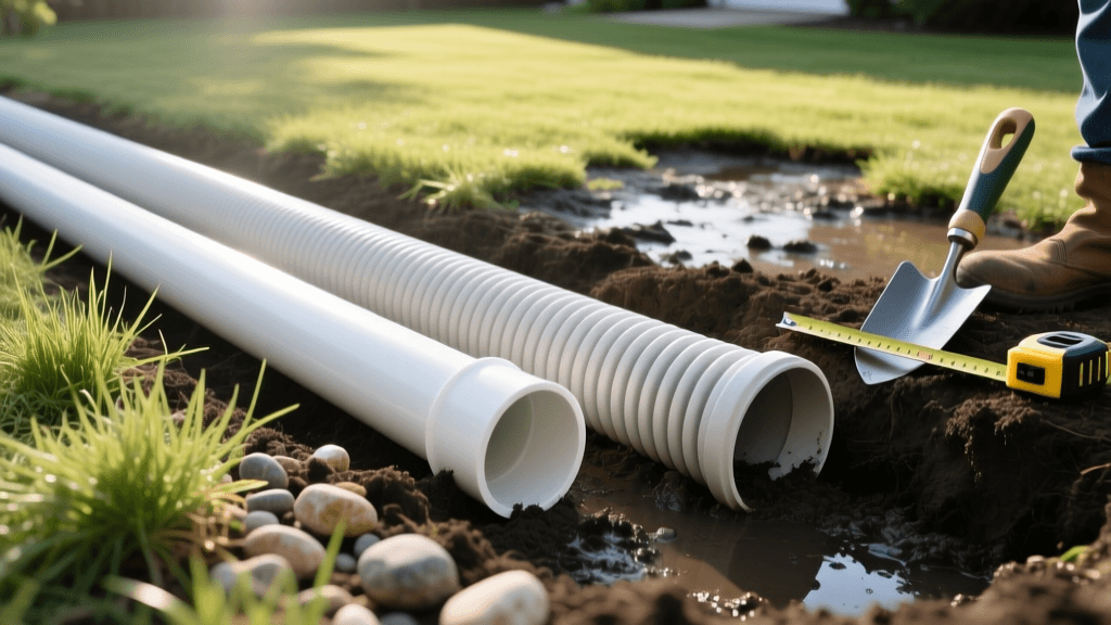 Best Yard Drainage Pipes: PVC vs Corrugated Compared