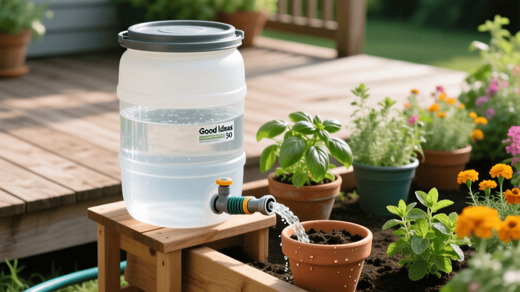 Good Ideas 50-Gallon Rain Barrel Pot Garden Guide 2026