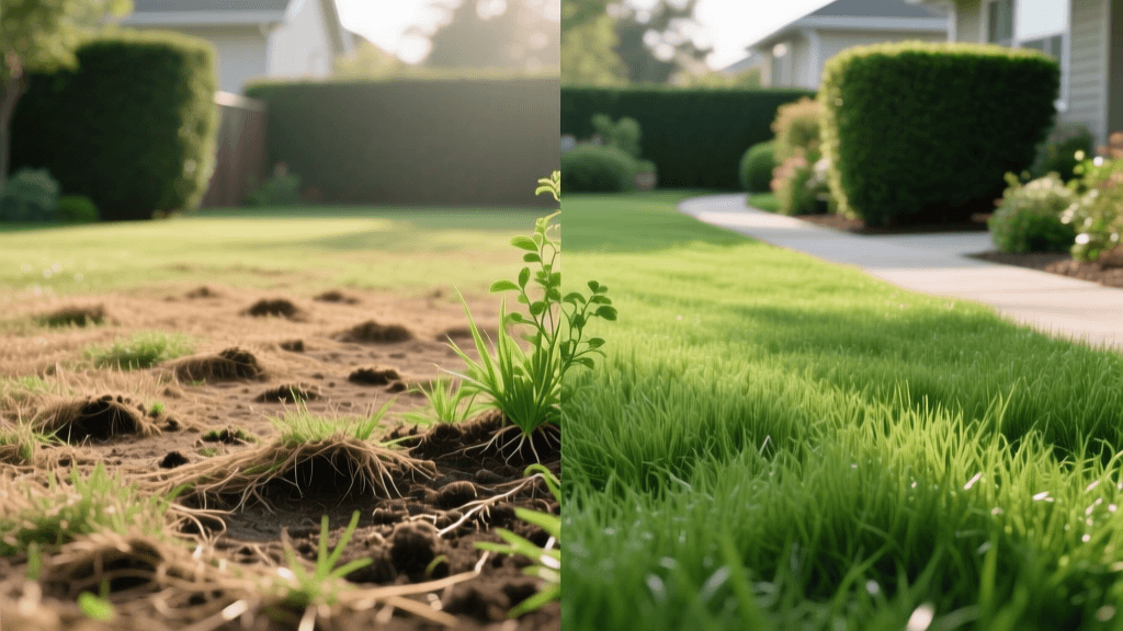 White Grub Damage: A Before and After Lawn Recovery