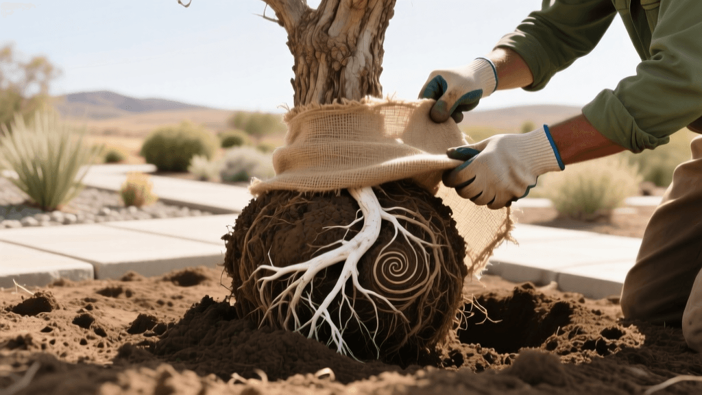 Xeriscape Tree Planting 2026: Root Ball Prep & Burlap Removal