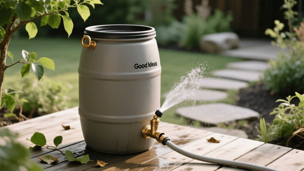 Good Ideas 50-Gallon Rain Barrel Install for Web Worm Control 2026