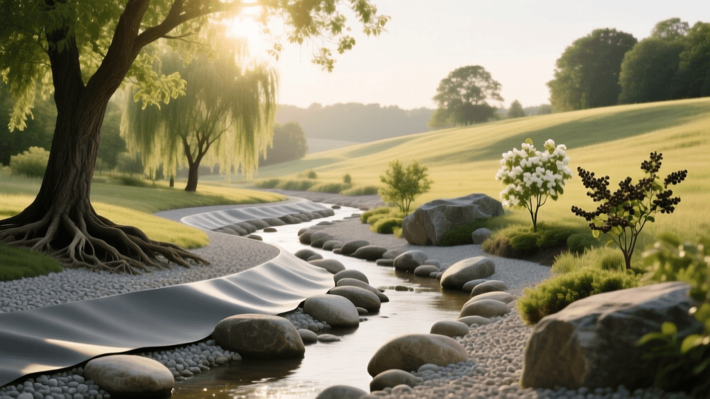 2026 Dry Creek Bed Design: Tree Planting, Rock & Fabric Guide