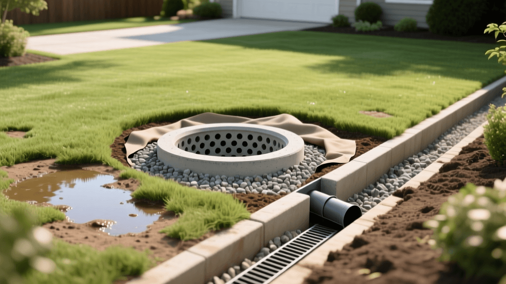 How to Fix Yard Drainage Problems: French Drains vs Dry Wells