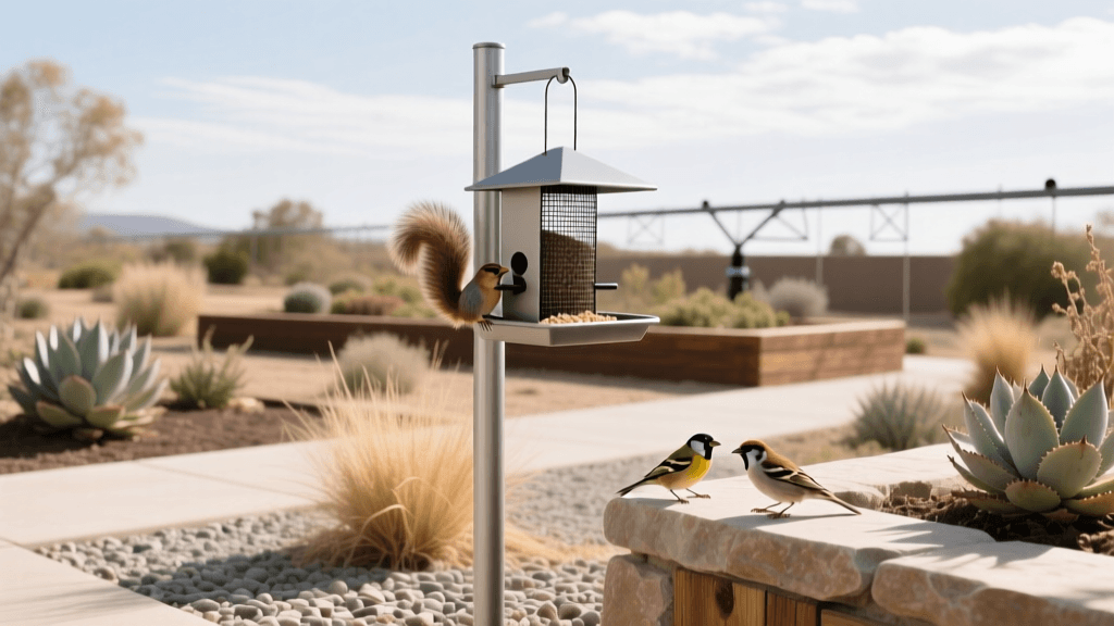 Xeriscape Bird Feeder Pole & Squirrel Baffle Guide 2026