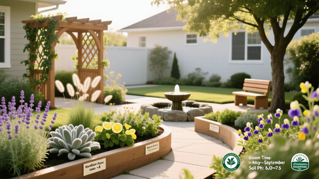 Child Friendly Backyard Garden With Sensory Plants