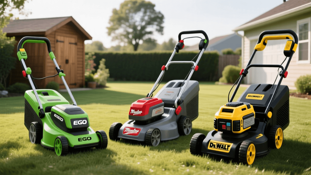 Top Cordless Lawn Mowers: EGO vs. Milwaukee vs. DeWalt