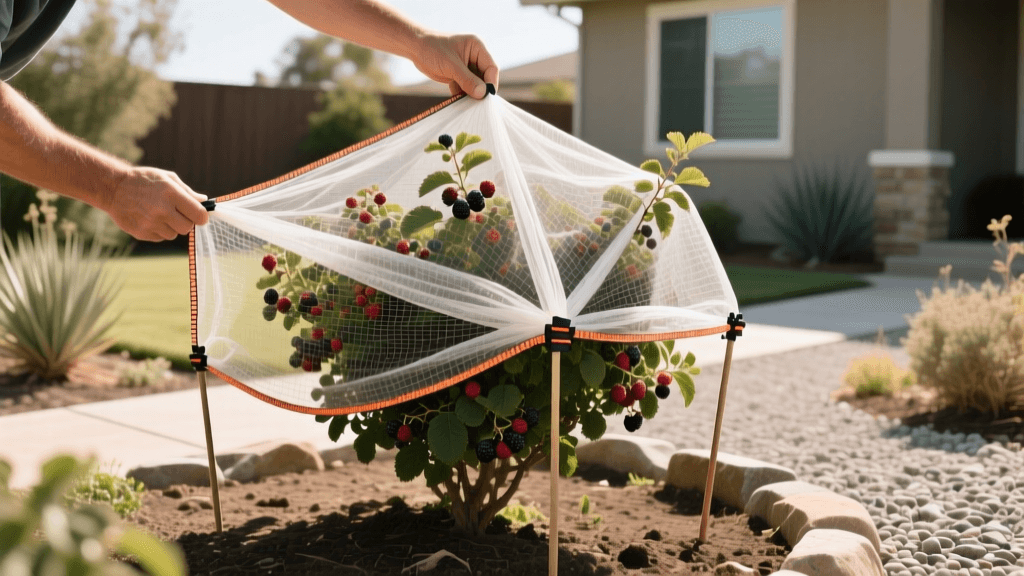 2026 Fire-Safe Bird Netting for Berry Bush Protection