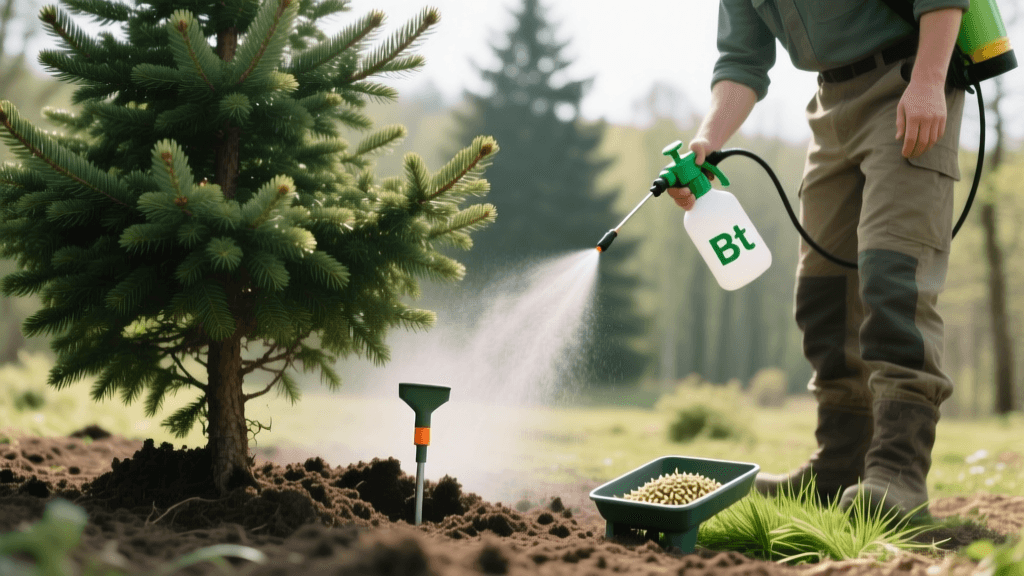 2026 Bagworm Bt Spray Timing & Evergreen Root Aeration