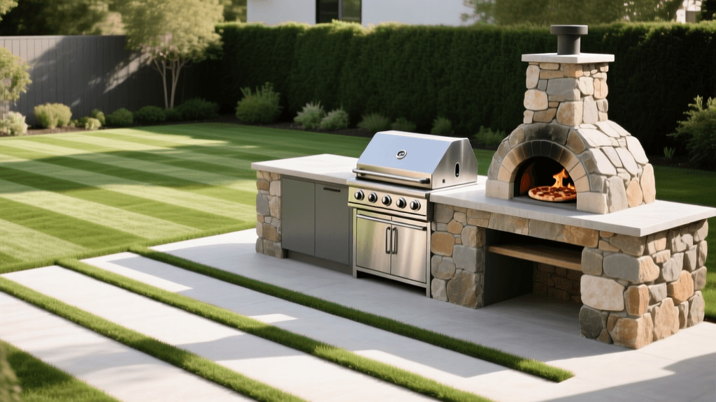 2026 Outdoor Kitchens: Built-In Grills, Pizza Ovens & Lawn Patterns