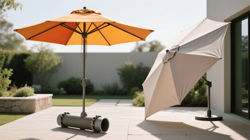 Custom Drainage Pipe Umbrella Base: Sunbrella vs Polyester 2026