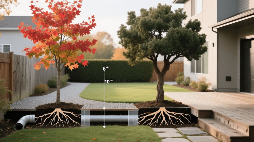 Red Maple vs Live Oak: Small Yard Drainage Pipes 2026