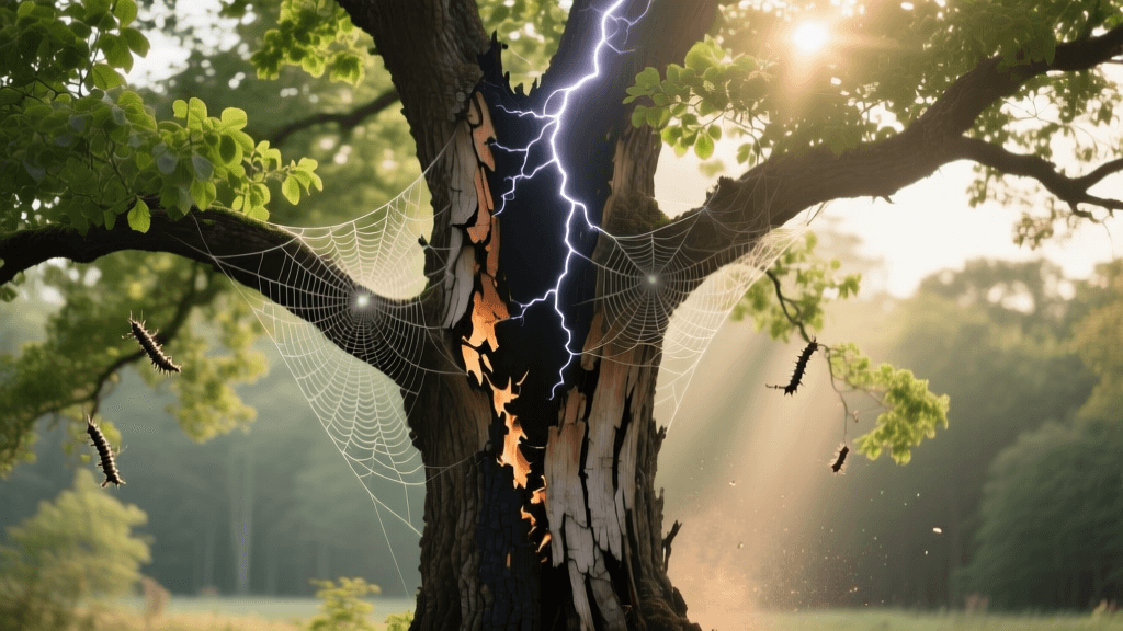 Lightning Strike Tree Recovery and Web Worm Control 2026