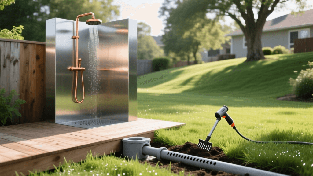 2026 Solar Outdoor Shower Install & Lawn Aeration Guide
